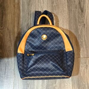Rioni Navy and Tan Backpack. Like New Condition.